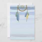Invitation TeePee Dreamcatcher Tribal Theme Baby shower de ga (Dos)