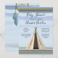 TeePee Dreamcatcher Tribal Theme Baby shower de ga