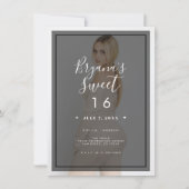 Invitation Teinte de superposition de photo sombre 2 Moderne (Devant)