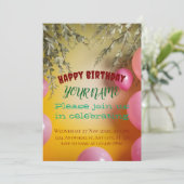 Invitation Teinte Dorée : Une Célébration Fantastique Floriss (Debout devant)