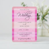 Invitation Teintes aquarelles de rose (Debout devant)