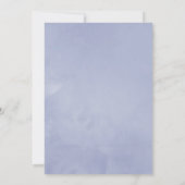 Invitation Teintes de baptême floral bleu (Dos)
