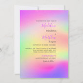 Invitation Teinture à carreaux multicolore Mariage moderne (Devant)