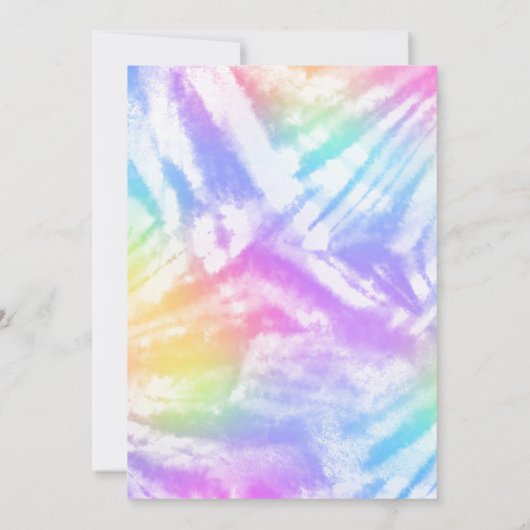 Invitation Teinture colorée fille Anniversaire (Dos)