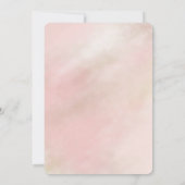 Invitation Teinture d'aquarelle couleur rose pâle teinte aqua (Dos)