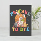 Invitation Teinture d'oeufs Chasse Préparez-vous à teindre Ca (Debout devant)