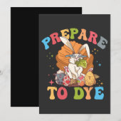 Invitation Teinture d'oeufs Chasse Préparez-vous à teindre Ca (Devant / Derrière)