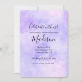 Invitation Teinture Lien Rose Violet Féminin (Devant)