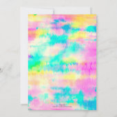 Invitation Teinture moderne Tie Colorful Abstrait (Dos)