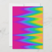 Invitation Teinture Tie-Dye Arc-en-Ciel Vibrante Anniversaire (Dos)