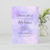 Invitation Teinture tie-dye violet rose féminin (Debout devant)