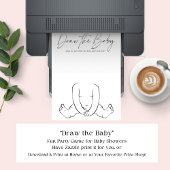Invitation TÉLÉCHARGEABLE Dessinez le jeu de Baby shower pour