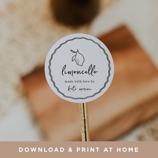 Invitation TÉLÉCHARGEABLE Dolce Vita Limoncello Modèle de bal