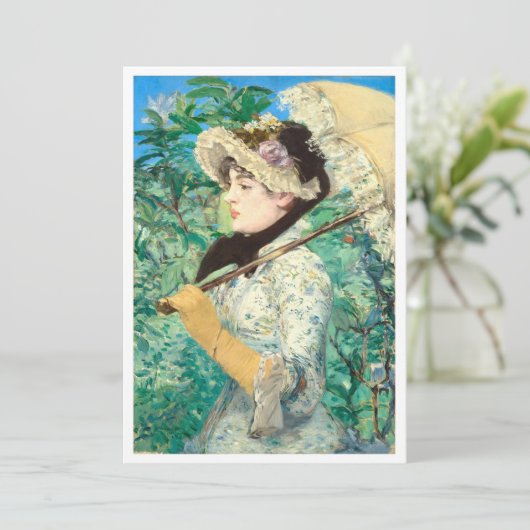 Invitation Téléchargeable Jeanne Spring par Edouard Manet. (Debout devant)