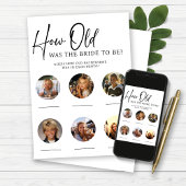 Invitation TÉLÉCHARGEABLE L'Âge De La Fête des mariées Mariée