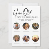 Invitation TÉLÉCHARGEABLE L'Âge De La Fête des mariées Mariée (Devant)