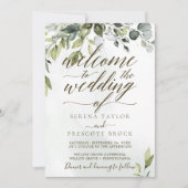 Invitation Téléchargeable Mariage de calligraphie botanique (Devant)