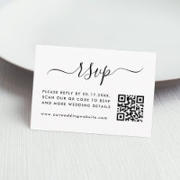 Téléchargeable Mariage RSVP avec code QR