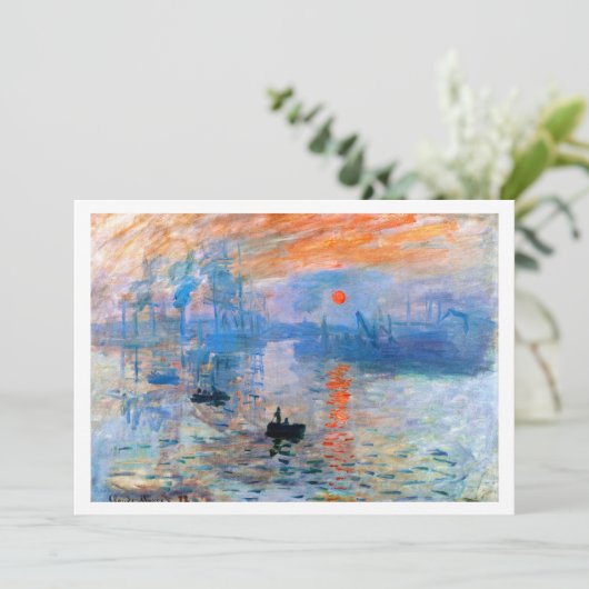 Invitation Téléchargeable Monet's Impression, Sunrise (1872) (Debout devant)
