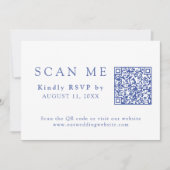 Invitation TÉLÉCHARGEABLE QR Code Chinoiserie Mariage RSVP (Devant)