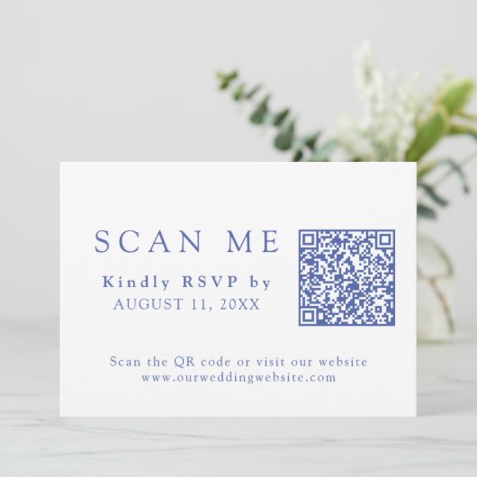 Invitation TÉLÉCHARGEABLE QR Code Chinoiserie Mariage RSVP (Debout devant)