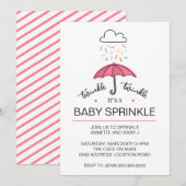 Invitation Téléchargement de l'aspersion de bébé avec paraplu (Devant / Derrière)