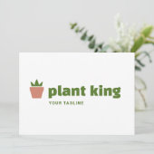 Invitation Téléchargement de logo | Marque de pot de jardinag (Debout devant)