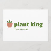 Invitation Téléchargement de logo | Marque de pot de jardinag (Devant)