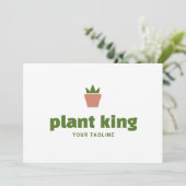 Invitation Téléchargement de logo | Marque de pot de jardinag (Debout devant)