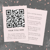 Invitation Téléchargement du code QR | Pink rose clair minima