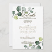 Invitation Téléchargement du Mariage de calligraphie Eucalypt (Dos)