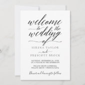 Invitation Téléchargement du Mariage de script de calligraphi (Devant)