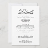 Invitation Téléchargement du Mariage de script de calligraphi (Dos)