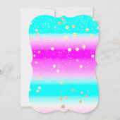 Invitation Téléchargement instantané Anniversaire Soirée Gold (Dos)