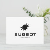 Invitation Téléchargement Logo Robotic Bug Logo | Marque Tech (Debout devant)