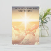 Invitation TÉLÉCHARGEMENT NUMÉRIQUE Christian Heavenly Cloud (Debout devant)