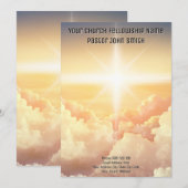 Invitation TÉLÉCHARGEMENT NUMÉRIQUE Christian Heavenly Cloud (Devant / Derrière)