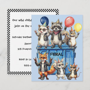 Invitation Téléchargement numérique d'anniversaire Feral For