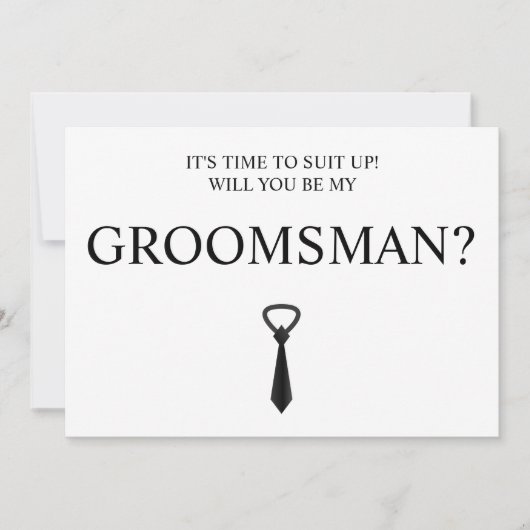 Invitation Téléchargement numérique Groomsman Card, Groomsmen (Devant)