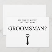 Invitation Téléchargement numérique Groomsman Card, Groomsmen (Devant / Derrière)