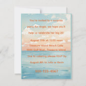 Invitation Téléchargement numérique initial pour anniversaire (Dos)