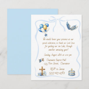 Invitation Téléchargement numérique pour l'anniversaire chrét