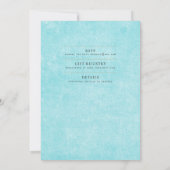 Invitation Téléchargement numérique turquoise Aqua Blue Maria (Dos)