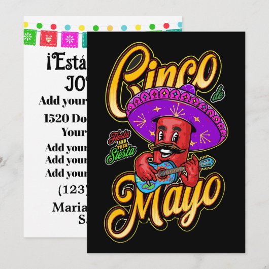 Invitation Télécharger Choice Cinco de Mayo (Devant / Derrière)