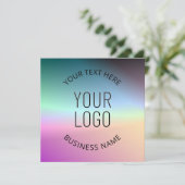 Invitation Télécharger le logo | Couleurs de dégradé changean (Debout devant)