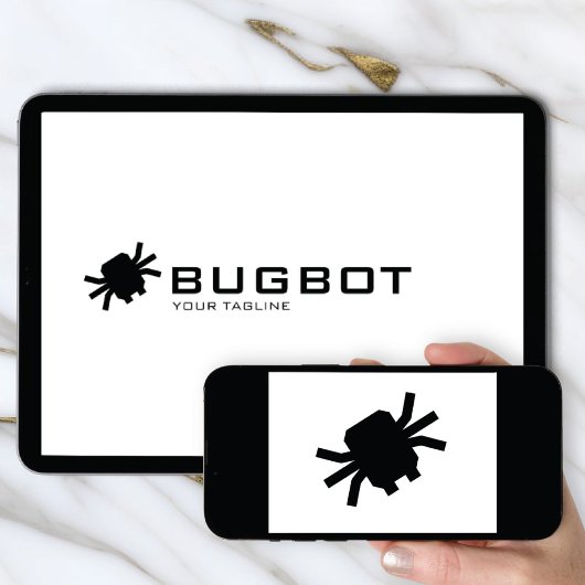 Invitation Télécharger le logo du bug robotique | Marque tech