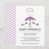 Invitation Télécharger Purple twinkle twinkle bébé sprinkle (Devant / Derrière)