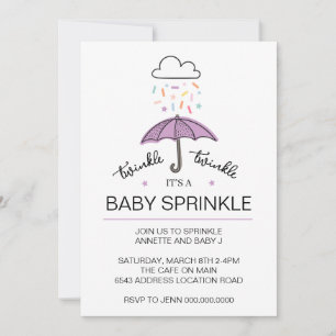 Invitation Télécharger Purple twinkle twinkle bébé sprinkle