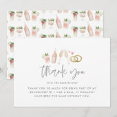 Invitation télécharger Watercolor bachelorette merci (Devant / Derrière)