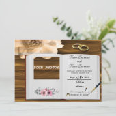 Invitation Téléchargez vos photos (Debout devant)